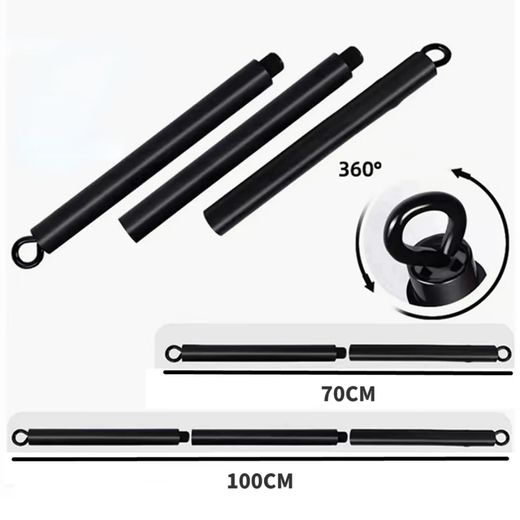 Meikejie Pilates bar multi-functional fitness bar yoga push-pull bar beautiful back home elastic exercise butt training tool tension rope multi-functional Pilates bar (three sections)