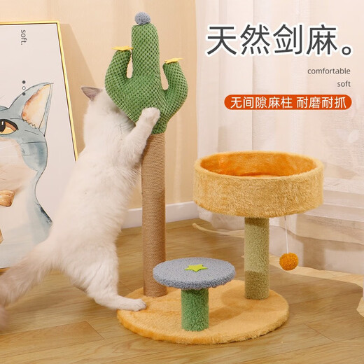 【京东快递】喵魅儿猫爬架猫窝猫树一体式小型仙人掌猫咪玩具用品 仙人掌星星款