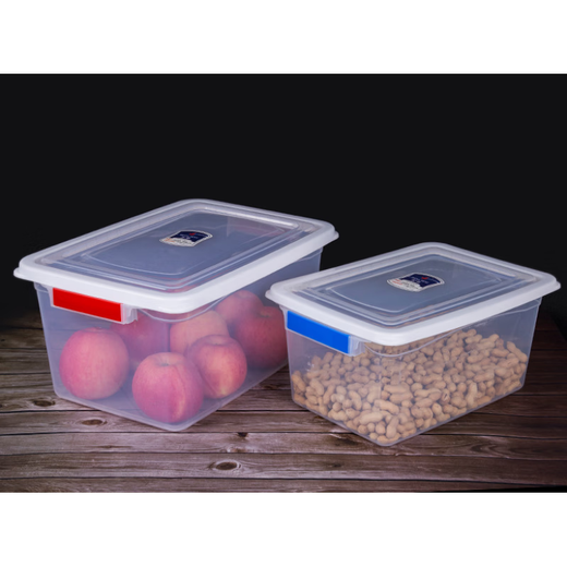 Huobet Box de plástico transparente Gran Caja de refrescos Ring de sellado rectangular Especial Striegue de silicona Caja de almacenamiento de alimentos 9902 Sello: 44*31*14 cm