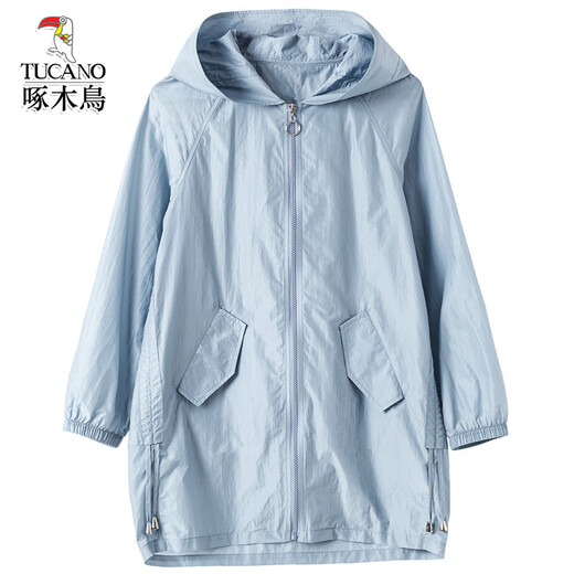 啄木鸟夏季新款防晒衣女户外透气薄外套 粉色 M (建议100斤以内)