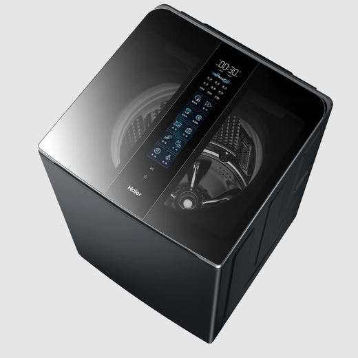 Haier (Haier) Haier Yunxi kostenlose Reinigung Dual Power Direktantriebsfrequenz-Konverter mit flachem eingebettetem Waschmaschinen Essenz Waschen Dual Intelligent Release HP Sterilisation Milbe-remoring All-Stfeel Innere Zylinder Pulsator Waschmaschine MBED686 Extreme Night Gray Direction + Smart Ball ohne Reinigung