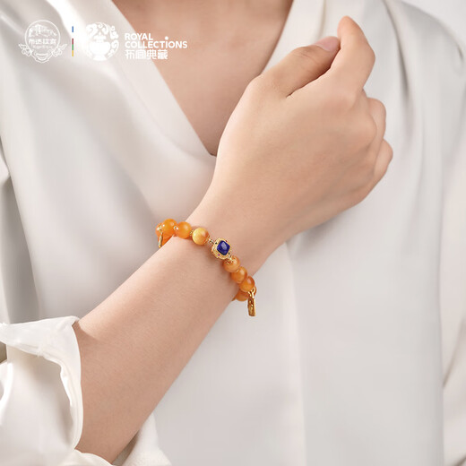 Potala Palace beeswax lapis lazuli bracelet for men and women with pearl 925 silver tag amber bracelet birthday gift for boyfriend