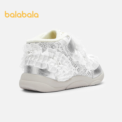 Balabala Children's Toddler Shoes Girls Baby Shoes Plus Velvet 2025 Autumn and Winter Tide Warm Sports Shoes 208425145010