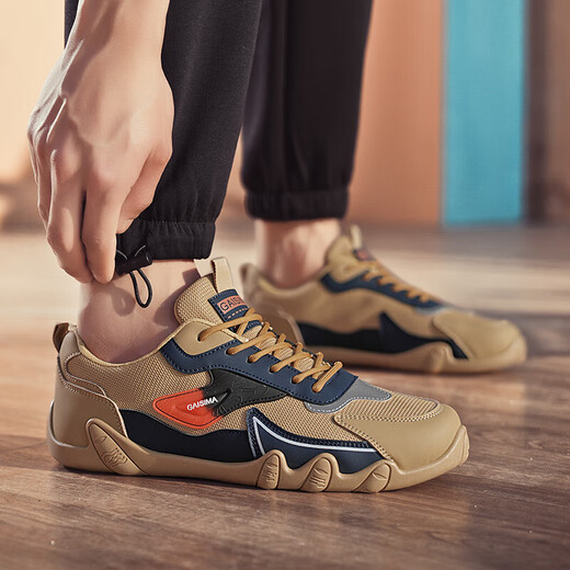 Herrenschuhe 2025 Neues Sommer-Mesh atmungsaktives trendige Marke VERSATILE Casual Forrest Gump Schuhe Herren Sportheighöhen-Verstärkungs-Dad-Schuhe (JL) AS9905 Khaki 46