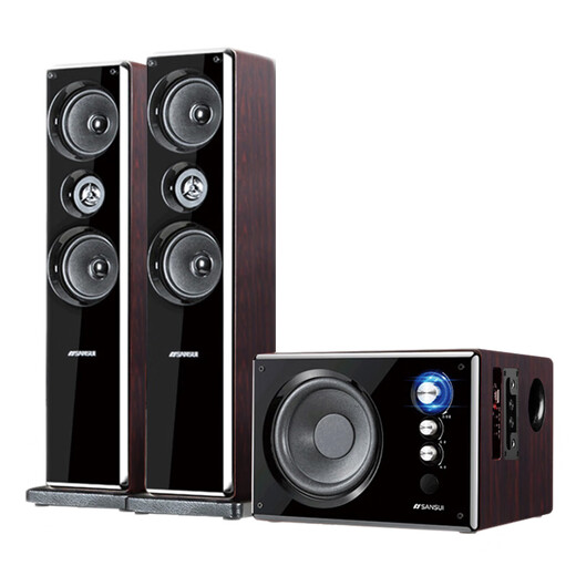 SANSUI 80B home Bluetooth audio home surround theater TV projector subwoofer karaoke set three-way living room impact singing multimedia desktop computer speaker 80B upgraded secondary machine heightened version