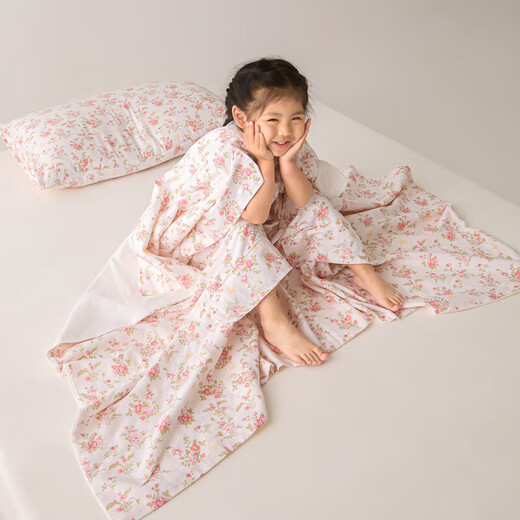 Summer Class A cotton double-layer gauze baby belly protection anti-kick quilt sleeping bag multi-functional student anti-cool summer quilt artifact Xunmi-Tiancha Class A cotton double-layer gauze 150*200cm