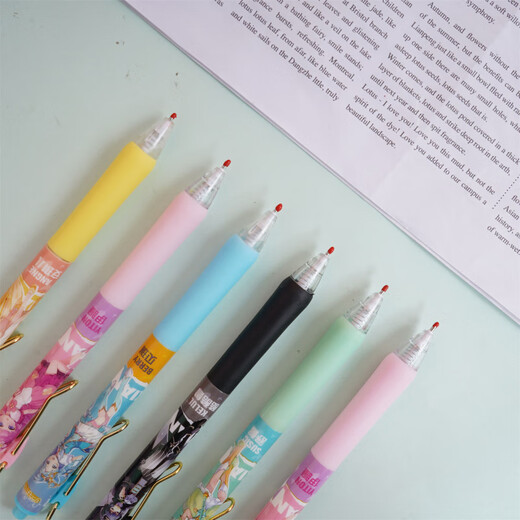 UHFQ Little Fee Fairy New Blind Box Stift kreativer Cartoon süße Ins High-Precision Press Neutral Stift Schnell trocken schwarzer Wasser Stift 0 x-6227 Jiyikawa Blind Box Stift zufällig 6 0,5 mm 0,5 mm x Single