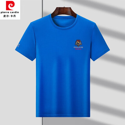 皮尔卡丹（pierre cardin）新款夏季短袖高品质短袖T恤男圆领男生时尚新潮上衣 6176-大红 均码 48