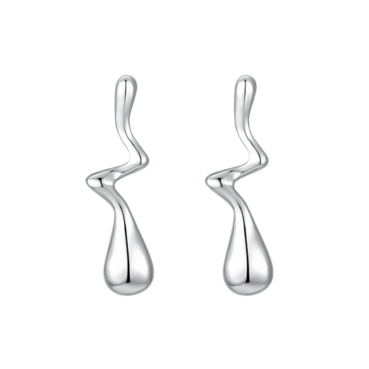 Cuihua pt950 water drop platinum earrings, simple and versatile women's earrings, a birthday gift for girlfriend and wife, a pair of platinum earrings, about 1.3g