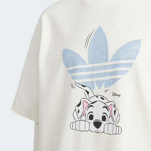 Adidas Children's Clothing 25 Automne New Style Men and Women Big Children's Spotted Dog joint de marque Pure Coton Print Sports T-shirt à manches courtes KG6628 Han Yu White KG6627 Hauteur recommandée régulière 140cm 140