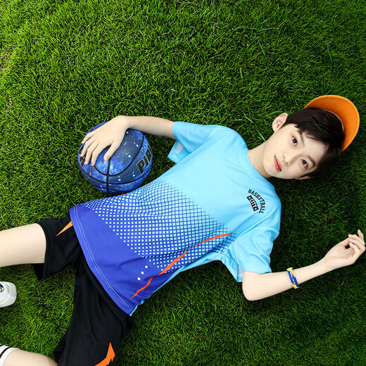 Disney Children's Basketball Uniforme Summer Boys Sportswear Sports Sports Suit de taille moyenne à manches courtes pour garçons à manches