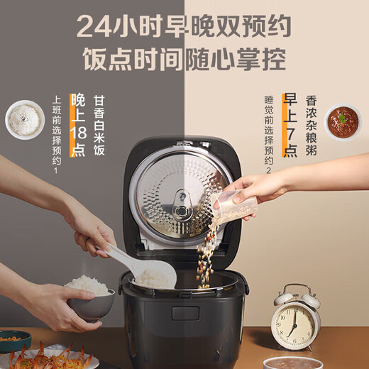 松下（Panasonic）寓颜系列4L大容量电饭煲IH家用电饭锅备长炭铜釜24H智能 14984L 图片款-