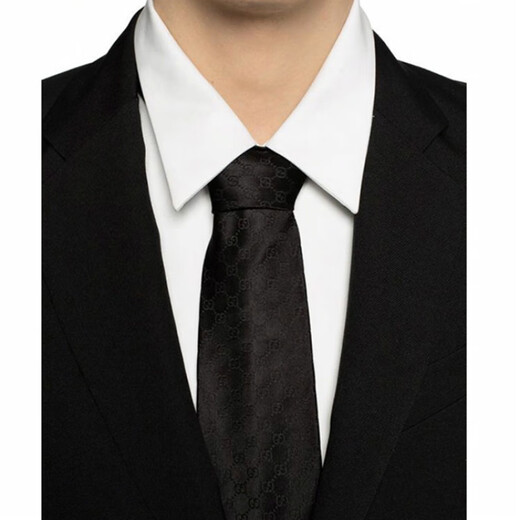 Gucci (Gucci) Presbyterian Silk corbata de seda negra # Black Basic Packaging - Sin caja