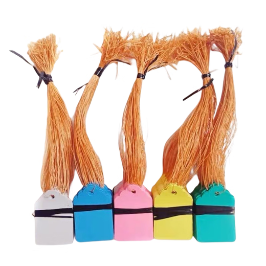 Runhuanian plastic PVC hang tag identification plate color hanging tag seedling label plant fruit tree writeable flower tag waterproof green 7*5cm (500 sheets)