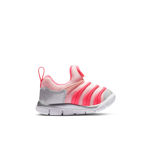 Nike (Nike) Offizielle Raupe für Jungen und Mädchen Dynamo Free Baby und Kinder leicht anzugreifen und Sportschuhe CI1188 686 mittelgroßes Weichpulver/transparentes Pulver/Platin/Metallic Silver 27