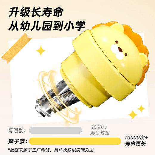 宗茂新款全自动电动卷笔刀小学生专用削笔刀卡通儿童充电转笔刀文 狮子全自动削笔器【英文包装有logo】无贴纸