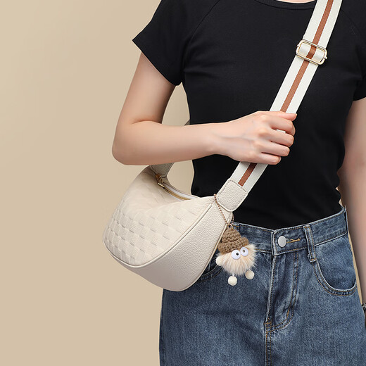 viney's new cowhide bag women's bag luxury crossbody bag fashionable small bag birthday gift for girlfriend wife [beak] practical one-shoulder armpit bag high-end fashion brand lightweight and simple dumpling bag