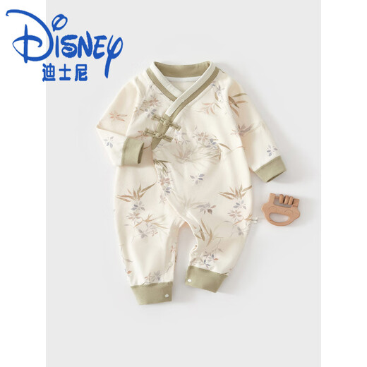 Disney Baby Onesie National Style Autumn Cotton Knochenloses ~ 15 Monate Baby Harp Kleidung kriechende Kleidung Klasse A Viersaison Neugeborene Kleider 16833-Friends der landschaftsgelben 66 cm