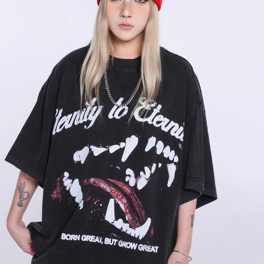 Saint Michael vintage beauty wash water retro FOG heavy loose cotton couple short-sleeved T-shirt 1098 white M
