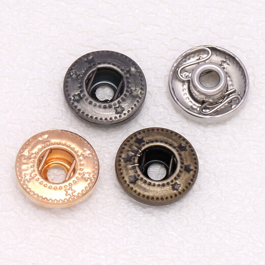 Seamless metal quad button windbreaker clothes decoration accessories mother-in-law covert button automatic button new round snap button bronze 20mm surface buckle + 831 bottom buckle [6 sets] + tools