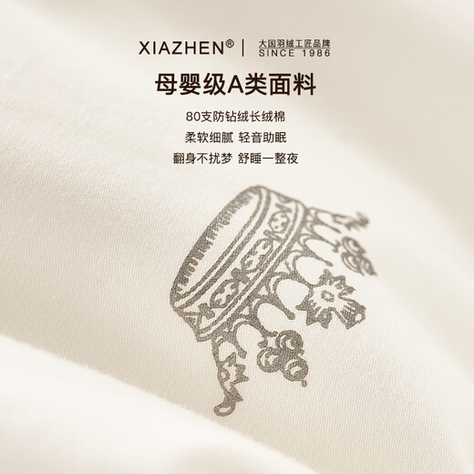 霞珍【羽绒被】95%白鹅绒被芯 5A级80支全棉抗菌鹅绒被 轻盈保暖被子 5A级标准冬被-抗菌升级 150cm*200cm