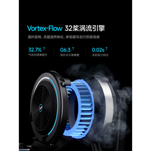 Merach (MERACH) wind resistance rowing machine home aerobic commercial grade rowing ergometer sports paddling fitness rowing black | 150KG load-bearing | fat burning live class | 32 paddles