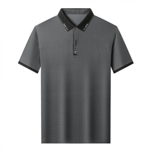 
Lilang 2025 new men's short-sleeved T-shirt summer ice silk lapel top middle-aged and young business casual POLO shirt brown 13573 brown 13573 M 165