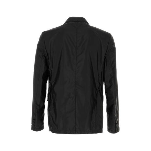 PRADA FW25 Luxury Men RE NYLON Black Blazer Black 20 | 50 IT