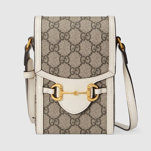 Gucci (Gucci) [618] Женская сумка GG Marmont Mini Leather Bag Bead Bag Bult Buck Baccarat 1955 Сумка для мобильного телефона Белый 625615 92TCG 9761