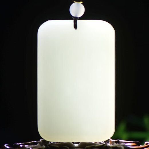 Un producto Jade de miles de años Hetian Jade Nothing Pendence, Color de azúcar del cinturón de jade blancos de cordero masculino, colgante de jade sano y sano, modelo cuatro QZM7373i