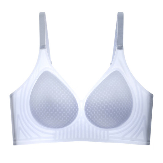 莫代尔内衣女士薄款透气反重力提拉防下垂收副乳美背胸罩无痕果冻胶文胸 抹茶绿1件旗舰款 M 【34_75ABC_90-105斤】