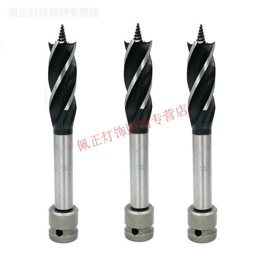 MieLanat MIELANAT electric wrench 18-turn woodworking 2 twist template drill bit high-speed steel 22 special electric board four-slot four-edged self-tapping drill 20mm sharp type