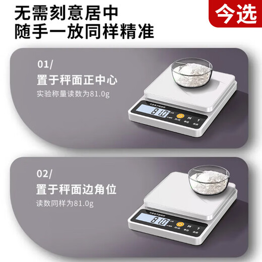 Zhang Chenguang endorses electronic scales, kitchen scales, high-precision 0.1g food electronic scales, Chinese herbal medicines, small precision tea grams, jewelry scales, battery-operated stainless steel surface 10kg/1g