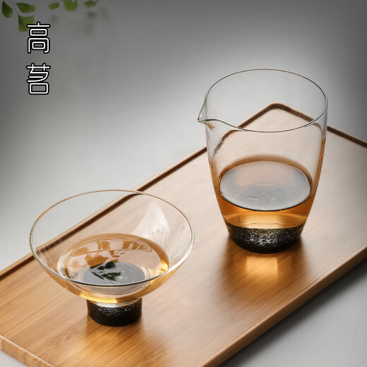 高茗星空斗笠杯功夫茶主人杯单杯茶道个性茶盏高端茶杯玻璃品茗杯杯子 6996繁星斗笠杯100ML 200mL以下
