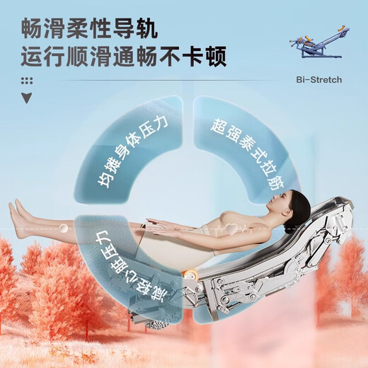 Rongtai (RONGTAI) Home Appliance Subsidy A60Max Massage Chair Top Ten Household Brands 2025 Zero Gravity Space Capsule Fully Automatic Single Sofa Mid-Autumn Festival Gift Massager 4D Open Back A60Max Blue Gray Flexible Guide Rail + 4D Movement + Leg and Foot Stretch