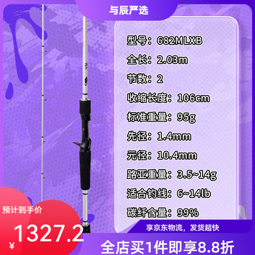 DAIWA 23 neues Modell GL-X Luya Pfannenrute für weite Würfe, Wolfsbarschrute mit Spitze und Mandarinenfischrute 682 m Quarzweiß-LXB (2,03 m 2 Abschnitte mittelweich