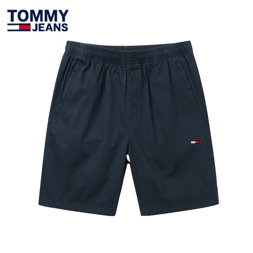 TOMMY JEANS官旗方艦汤米新款夏季男士休闲短裤纯.棉运动裤宽松沙滩五分裤店 9215深蓝+9215藏青 2条装 M  (建议100-120斤)