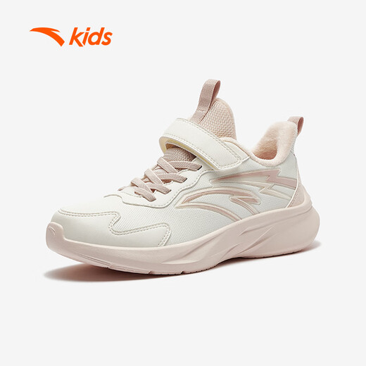 安踏儿童运动鞋女大童加绒跑鞋2025冬户外系列保暖棉鞋A22546927