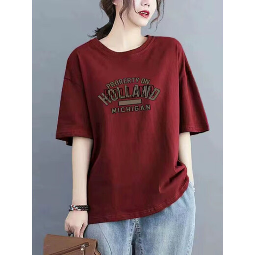 Pierre Cardin 100 reines Baumwoll-Kurzarm-T-Shirt für Frauen High-End-vielseitige und modische tägliche Stil Lose großer Slimmsleeved Top 983# White [100% Baumwolle] Die beliebten S in diesem Jahr [empfohlen 80-100jin [Jin gleich 0,5 kg]]