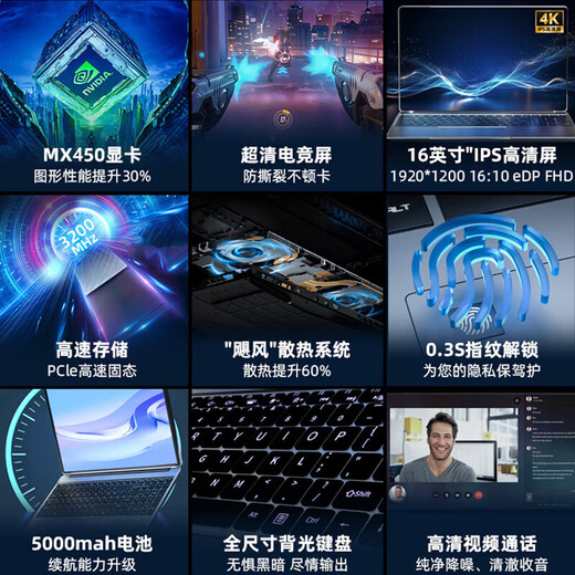 HUEWREI NBOOK国行【官方补贴30%】2025笔记本电脑英特尔酷睿i7高性能处理器轻薄商务学习办公游戏全能本AI终端 【AI终端】酷睿i7【独立显卡】全能电竞游戏本 16G内存+512G超速硬盘