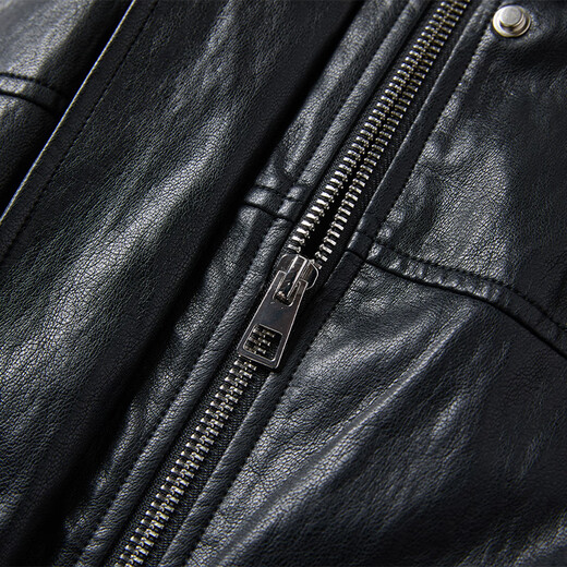 Xiangying cool style black leather jacket for women 2025 autumn new style high-end western style pu motorcycle short jacket black L 165/88A/110-125Jin Jin is equal to 0.5 kg