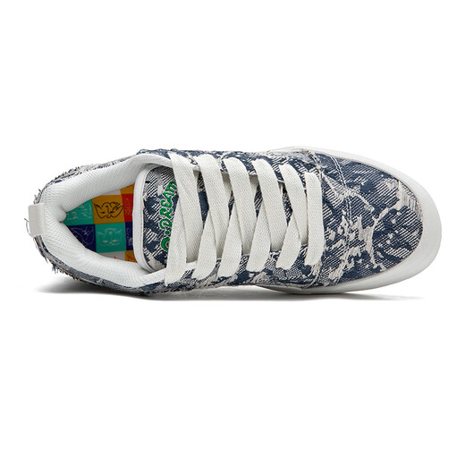 Lightning x Storm Picasso Paintings Créé conjointement par Lightning Men and Women's Shoes Revenge Storm Little Pread Pain Chaussures Saute Couple Skateboard Chaussures LS-699 Starry Sky Blue 42