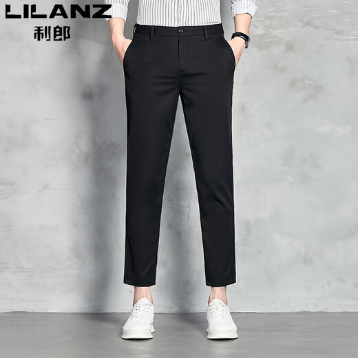 Lilang Men's Ice Silk Casual Starse For Men Summer New New-Point Fashion Универсальный высококачественный бизнес-брюки Thin Khaki YDL9898 28