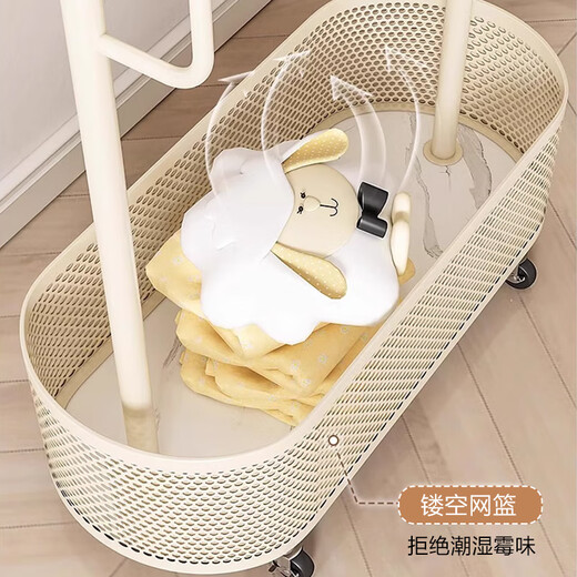 Yupin children's clothes hanger floor-standing bedroom home clothes hanger living room single pole clothes drying storage coat rack MJ119 white 60