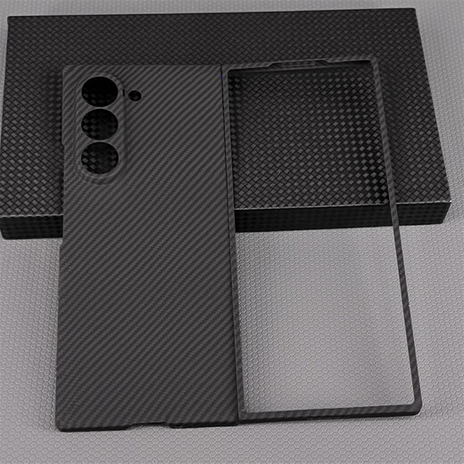 Samsung (SAMSUNG) original quality Jingying suitable for Samsung mobile phone case Kevlar protective cover aramid fiber folding screen carbon large hole metal ring fine grain matte black magnetic suction model/single back cover Samsung Galaxy Z Fold 6