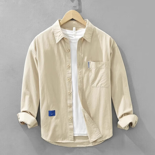Semir Teenager с длинными рубашками мужская модная бренда хлопчатобумажная рубашка весна и осенняя рабочая куртка 2025 Новый стиль 6625 Orange One Size l