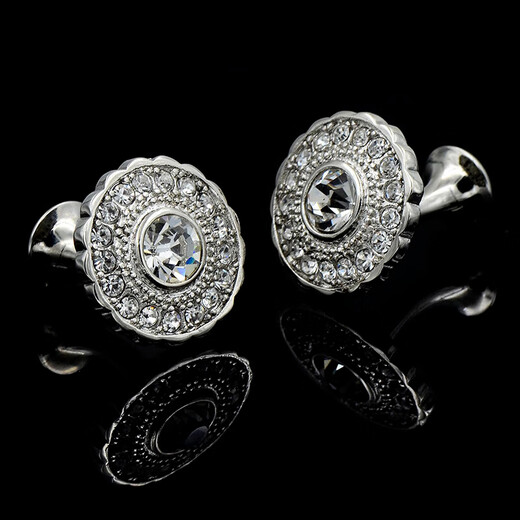 Nosskiss Transparent Crystal Cufflink Diamond Craft Light Luxury Men's Shirt Chandle Bouton Gift Gift Downing Gift Gift Tous les étoiles