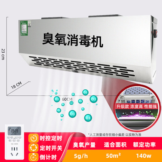 Aijenu wall-mounted ozone generator food factory workshop disinfection machine garbage room deodorization deodorization air purification and sterilization 5g upgraded model (smart + cycle + countdown)
