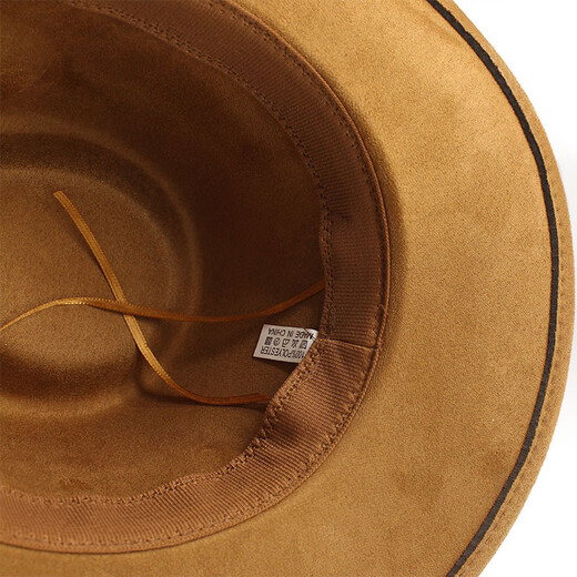 
XINBUCKS Western Cowboy Hat Minority Top Hat Casual Jazz Hat Outdoor Travel Stage Props Felt Hat Brown Suitable 55-58cm