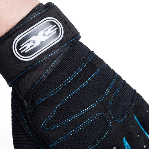 Fitness anti-cocoon gloves, wrist guards, integrated men's and women's equipment, training pull-ups, horizontal bar, non-slip, wear-resistant outdoor barbell, black half-finger gloves XL